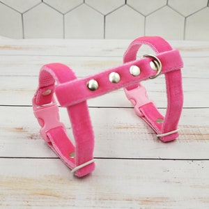 Sweet pink velvet ferret harness