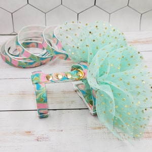 Ferret harness tutu and leash set. Pastel color of ferret clothes. Tutu skirt ferret dress