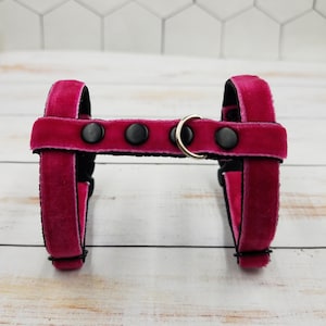 Pink velvet ferret harness