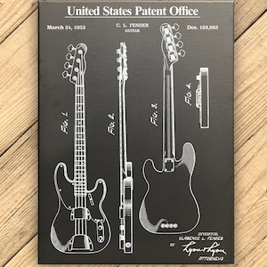 Framed Canvas, Laser-Etched US Patent Displays