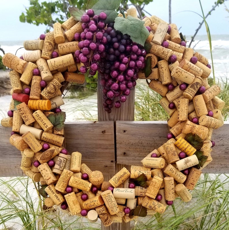 Grapevine Wine Cork Wreath Etsy