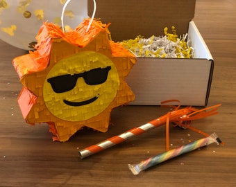 Sunny Day Mini Pinata Gift - Party in A Box - Birthday Box - Care Package- Gift for Her- Gift for Him- Quarantine Gift - Quarantine Birthday