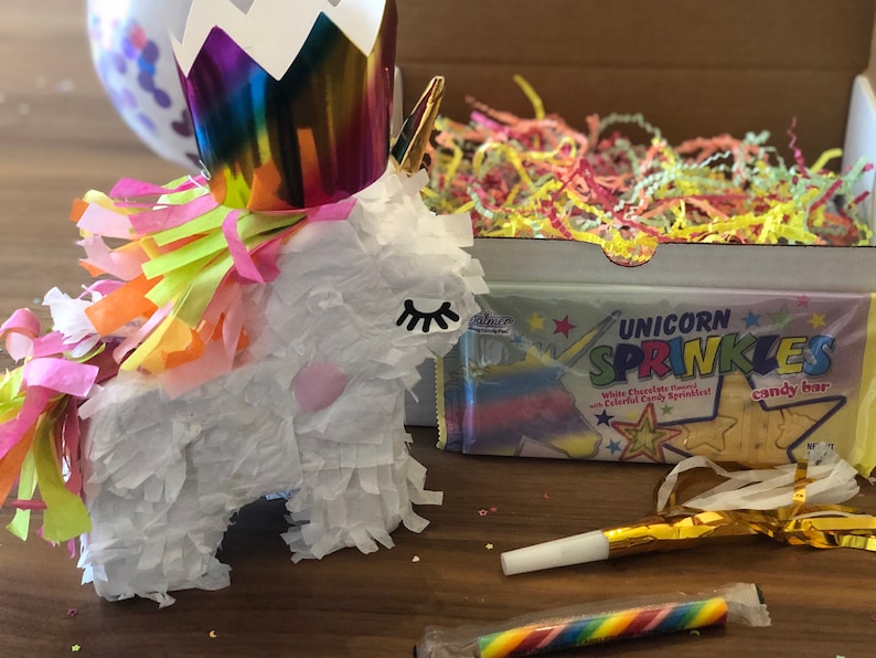 Birthday Gift for Best Friend Mini pi\u00f1ata gift box Birthday Gift for Her Princess Unicorn Mini Pi\u00f1ata Party in a Box Friend Gift Box