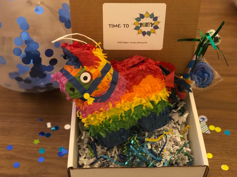 Birthday Box Gift for Her Colorfull Donkey Mini Pinata Party in A Box Quarantine Gift Quarantine Birthday Gift for Girls Gift for Boys