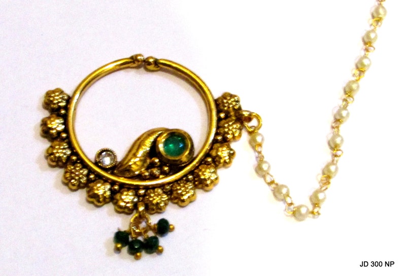 Bollywood Jewelry Bridal Nose clips Non Piercing Indian Traditional Nath Bridal Jewelry Indian Ethnic Nathini Big Nose Ring Nose Pins
