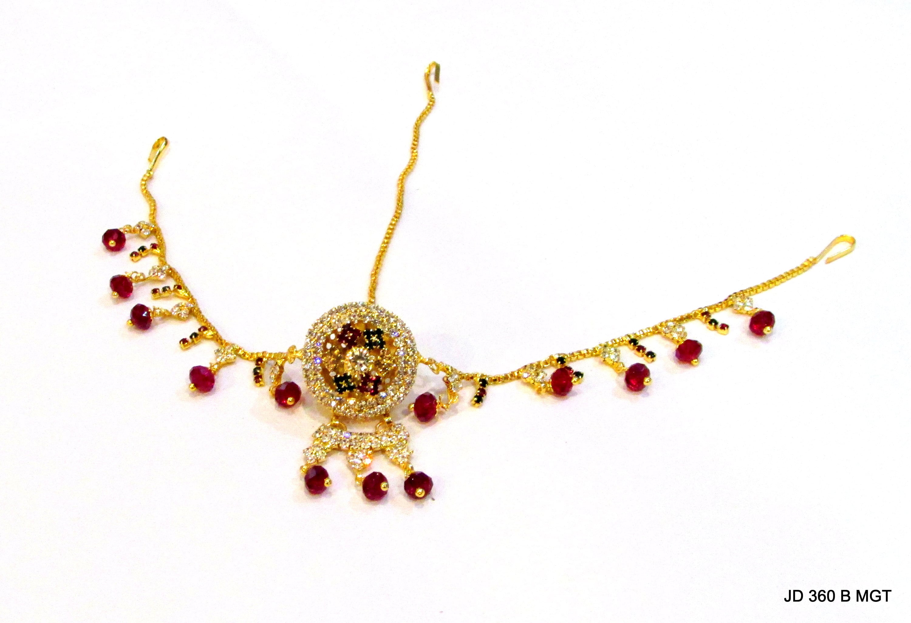 Indian Traditional Rajasthani Borla/rakhdi Stone Maangtika Etsy