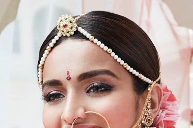 Indian Traditional Rajasthani Borla / Maangtika Hair/head Jewelry Boho