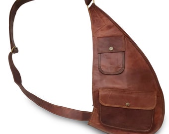 leatherette sling bag