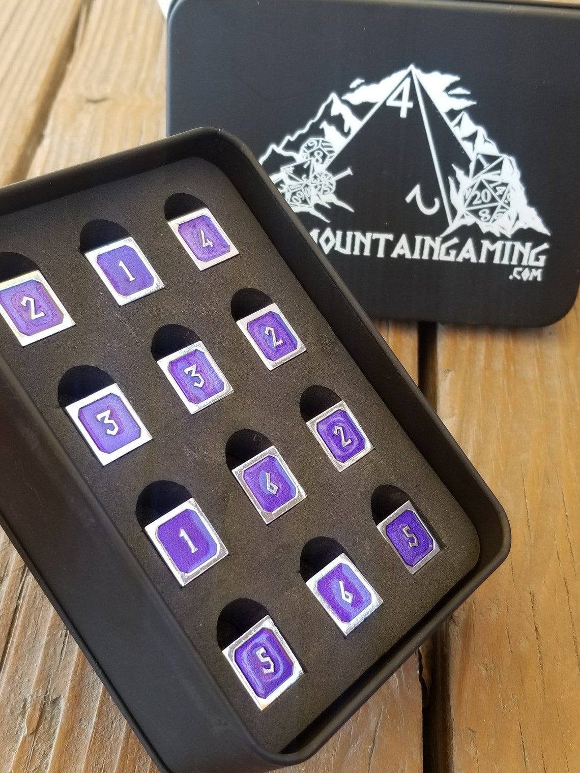 D6 Warhammer Dice Set Purple And Silver Etsy