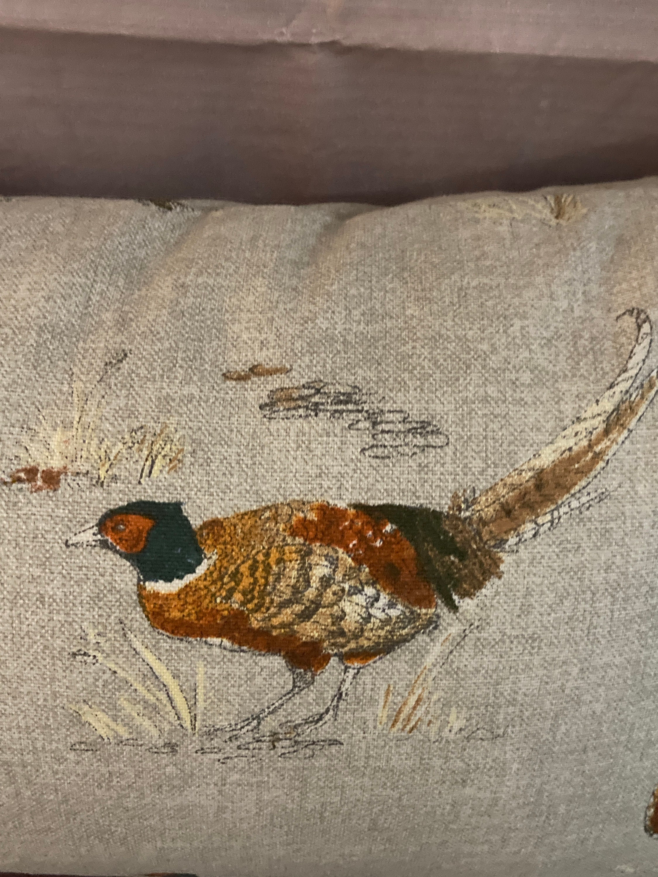 Cushion Pheasant Boudoir cushion rectangle scatter cushion Etsy