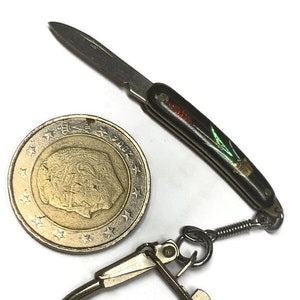 Miniatur Taschenmesser / Schlüsselanhänger Blume