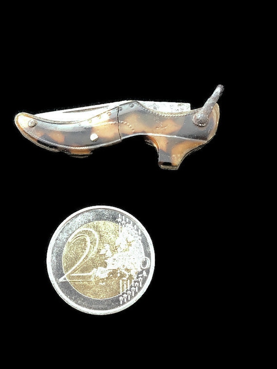 ウェルトナイフ　Solingen ドイツ　靴工具　アンティーク Rare German Antique Miniature Knife in the Shape of a Ladies