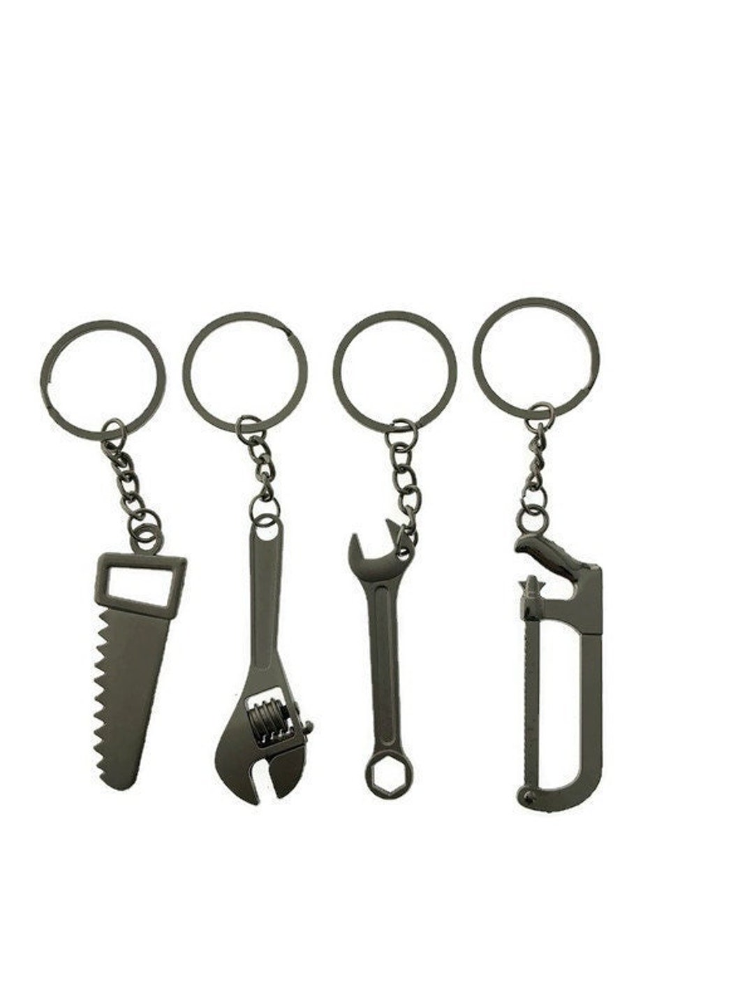 Keychains Set of 4 Key Rings Tool Saw Pliers Key Wrench - Etsy