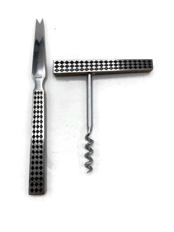 Jean Dubost Stainless Steel Corkscrew & Opener Set