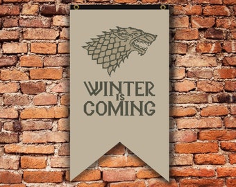 family flag Instant download PDF House Stark Cross stitch pattern modern chart movies