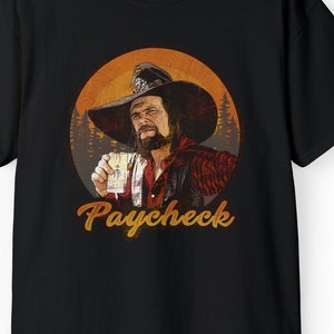 Vintage Johnny Paycheck T-shirt Country Music outlaw biker T-shirt support outlaws gang motorcycle retro sturgis harley triumph chopper ride