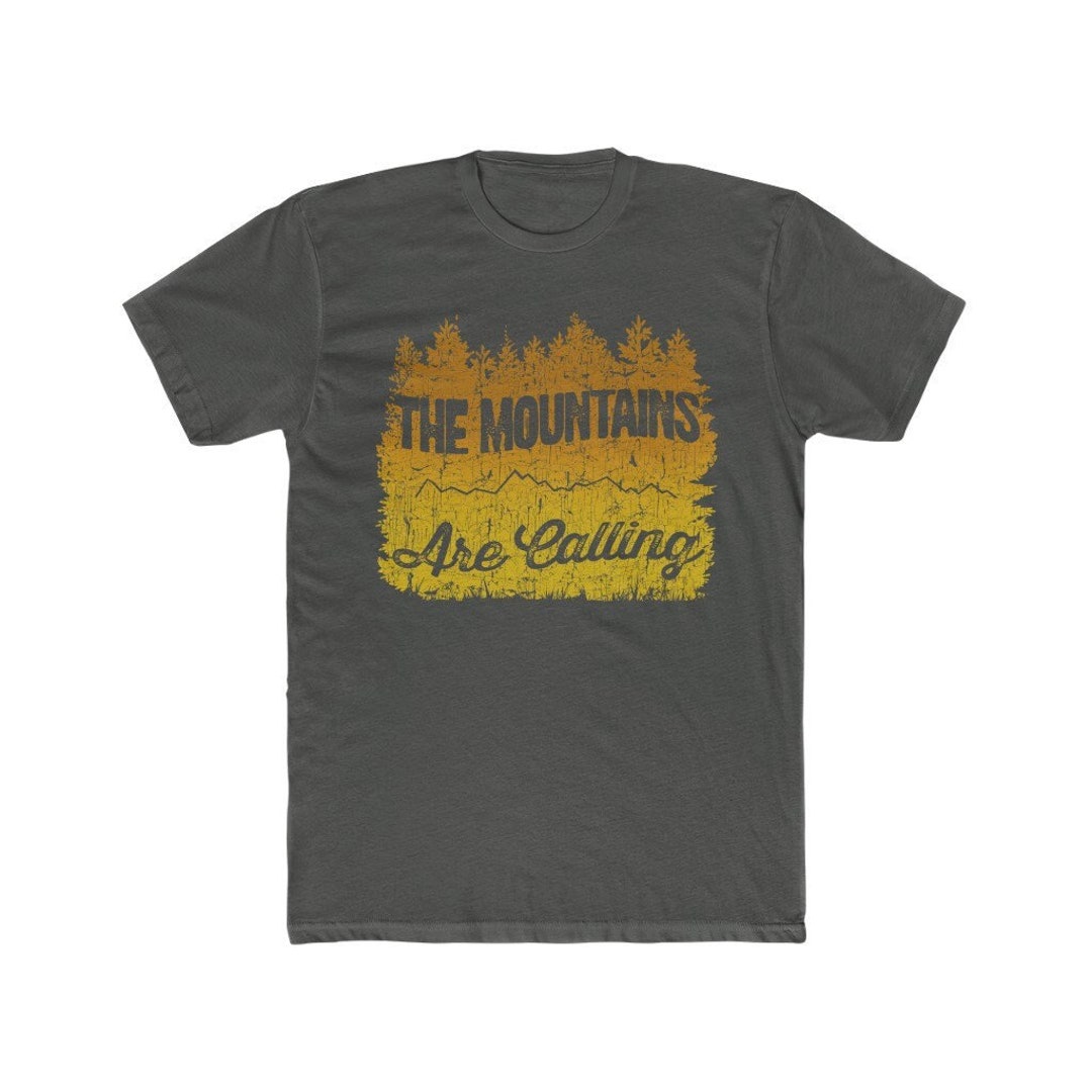 The Mountains Are Calling T-shirt Camping Hiking Outdoors Mountain