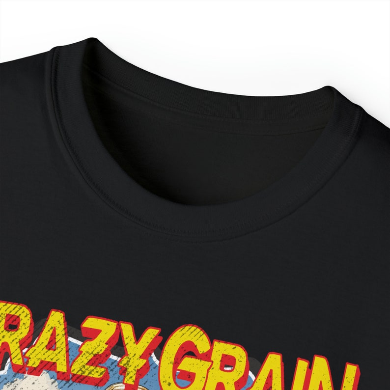 Crazy Grain Ozzy Farmer Parody Rock Heavy Metal Funny 2024 USA america Black Sabbath Train Guitar Gibson Rocker T-shirt image 4