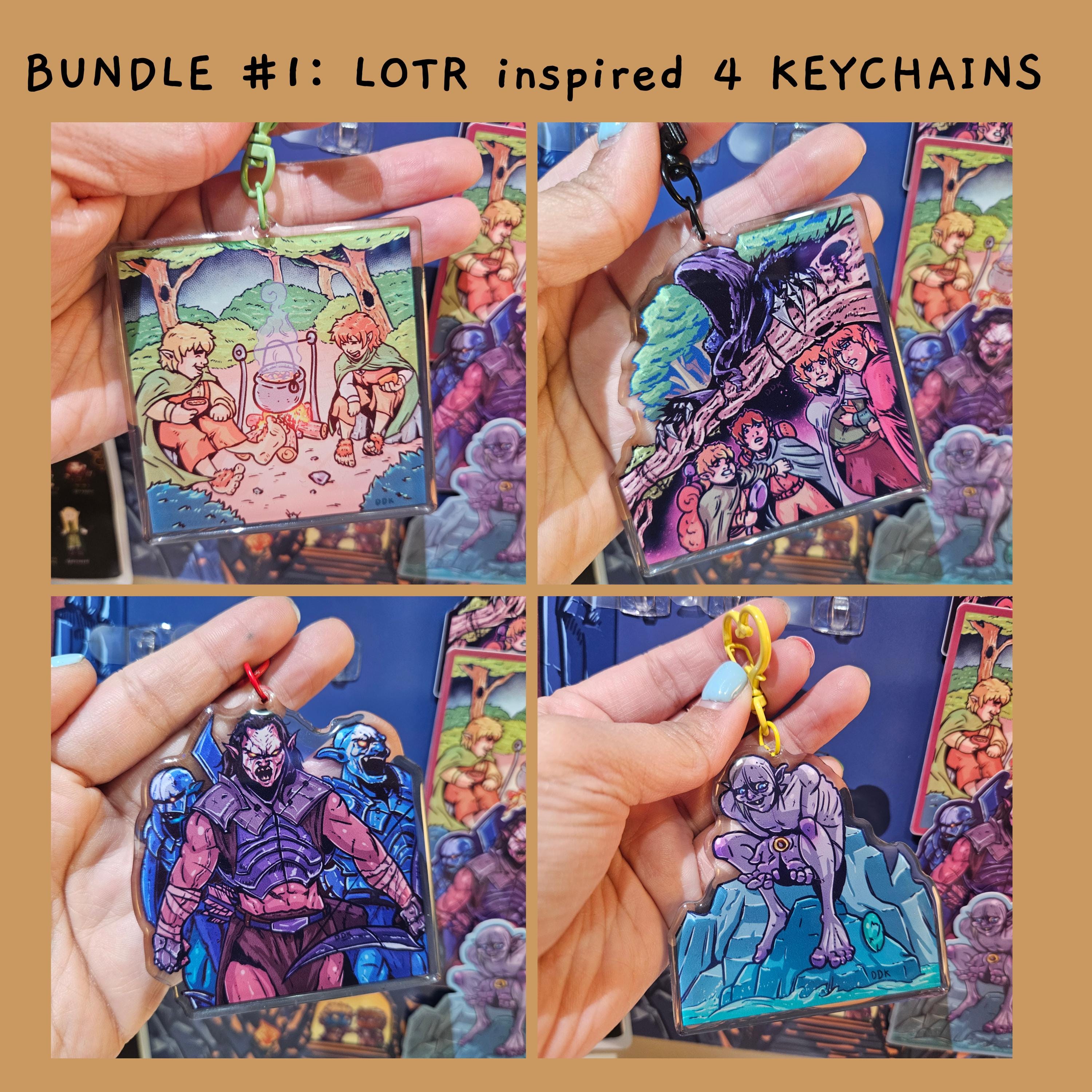 Lord of the Rings Inspired Keychains & Stickers (multiple Designs ...
