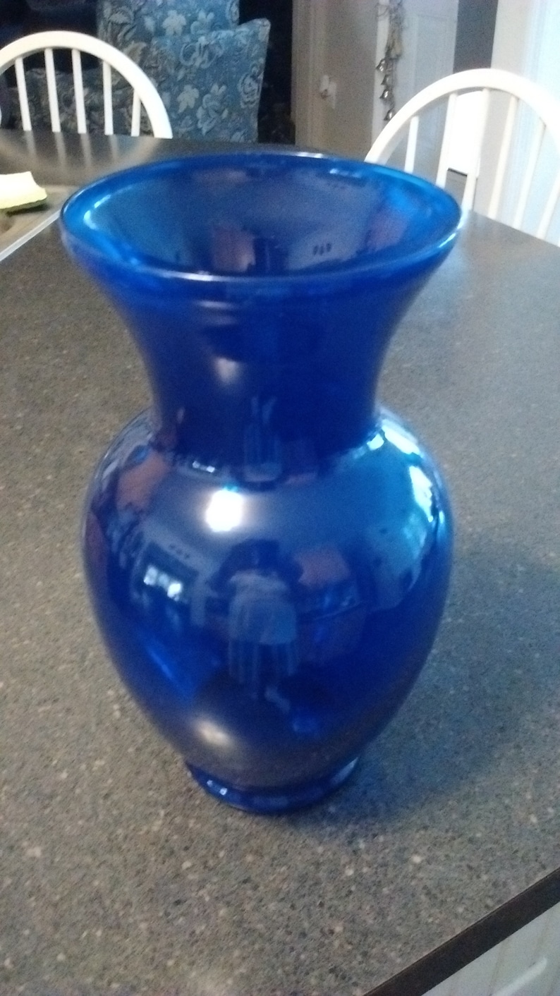 Very Pretty Cobalt Vase 11 inch Tall