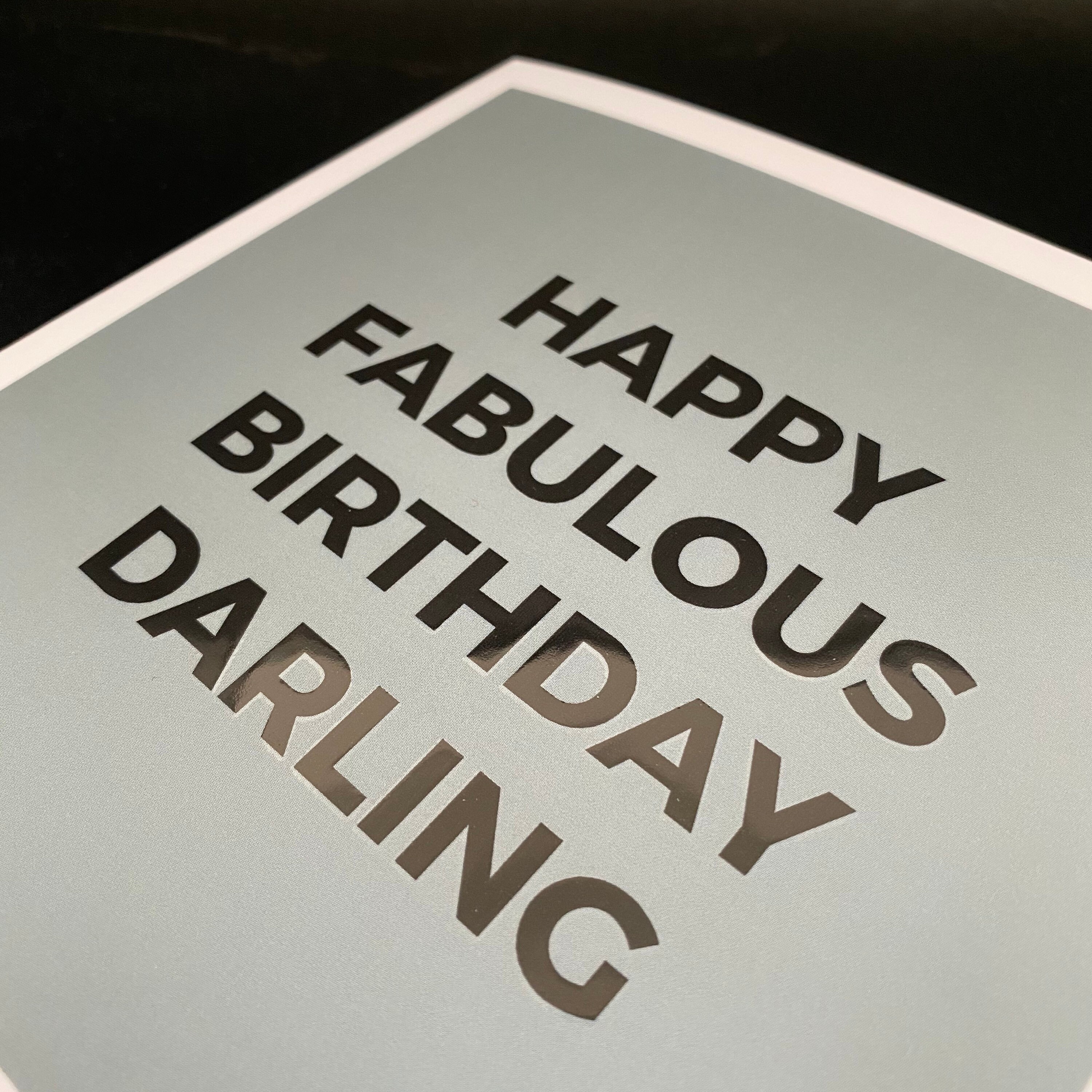 Happy Fabulous Birthday Darling Birthday Card Etsy India