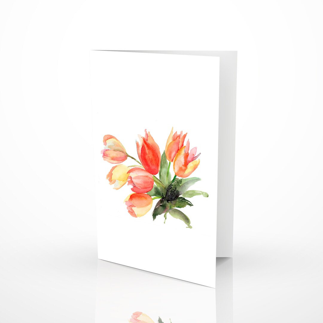 Beautiful Greetings Thank You Pack of 5 Flower Cards A7 Blank - Etsy