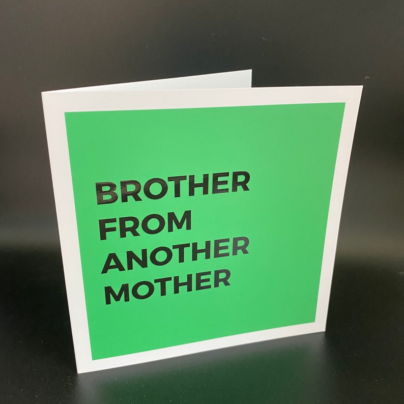 Birthday Card 'brother From Another Mother' Male Etsy