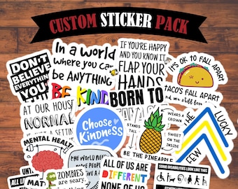 Custom sticker pack - Diversely Human - Choose any 4 stickers to make your own custom sticker pack