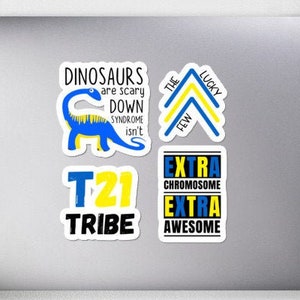 Down Syndrome awareness sticker pack - Diversely Human - World Down Syndrome Day Stickers - t21 - Disability Awareness - Vinyl car sticker