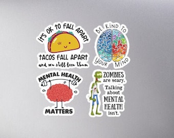 Mental health awareness sticker pack 1 - Diversely Human - Mental health stickers - awareness stickers - vinyl stickers - Car stickers