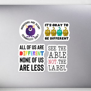 Disability Awareness sticker pack 1 - Diversely Human - Disability Stickers - Awareness Stickers - Advocate stickers - vinyl stickers