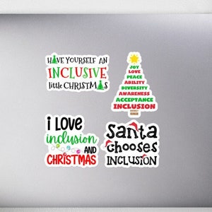 Kerstinclusie stickerpakket - Diversly Human - Kerstbewustzijn - Speciale behoeften Kerstmis - SPED lerarencadeau