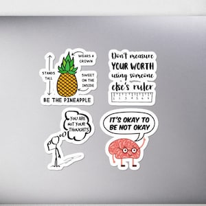 Psychische Gesundheit Bewusstsein Sticker Pack 2 - Diversely Human - Psychische Gesundheit Aufkleber - Bewusstsein Aufkleber - Auto Aufkleber - Vinyl Aufkleber