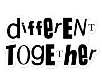 Different together stickers - Diversely Human - Disability sticker - Mental Health sticker - Awareness sticker - diversity sticker