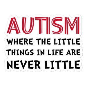 Autisme - de kleine dingen sticker - DiversLy Human - Autisme sticker - Autisme acceptatie - Autisme bewustzijn - autisme vinyl auto sticker