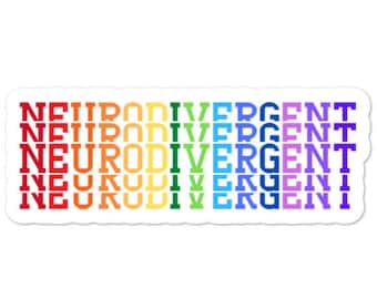 Autocollant neurodivergent - Diversement humain - Neurodiversité - Handicap - Santé mentale - Acceptation de l'autisme - #redinstead