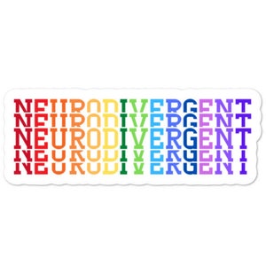 Neurodivergent sticker - Divers menselijk - Neurodiversiteit - Handicap - Geestelijke gezondheid - Acceptatie van autisme - #redinstead