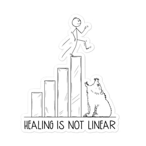 Heilung ist kein linearer Aufkleber - mentales Gesundheitsbewusstsein - psychische Krankheit - Therapie - psychische Gesundheit Aufkleber