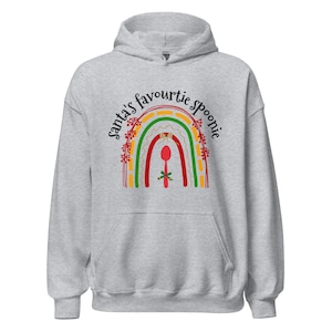 Santa&#39;s favorite spoonie Hoodie - chronic illness christmas gift - invisible illness gift - Christmas spoonie gift