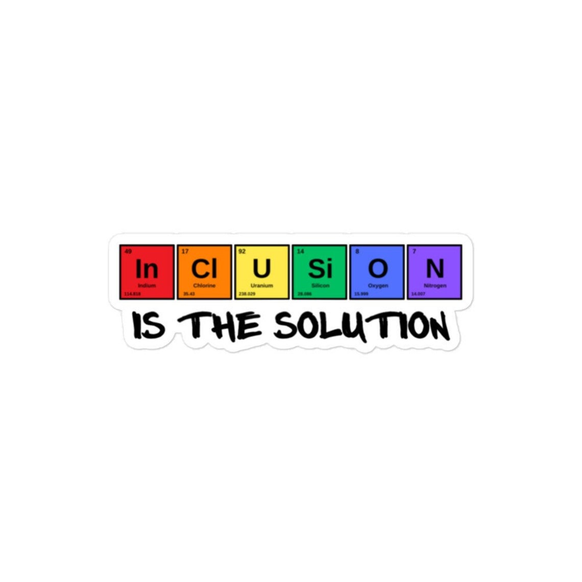 Inclusion is the Solution Sticker - Disability Awareness Sticker ...