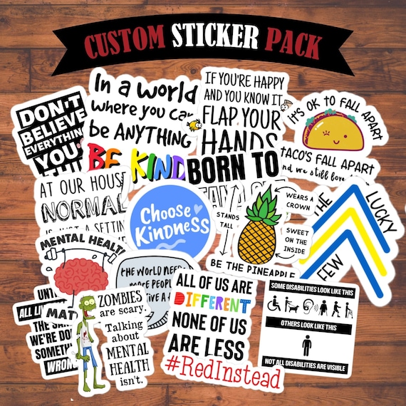 Custom sticker pack - Diversely Human - Choose any 4 stickers to make your own custom sticker pack
