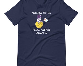 Koszulka Welcome to the neurodiverse universe - koszulka neurodiversity - koszulka autyzm - miesiąc świadomości autyzmu