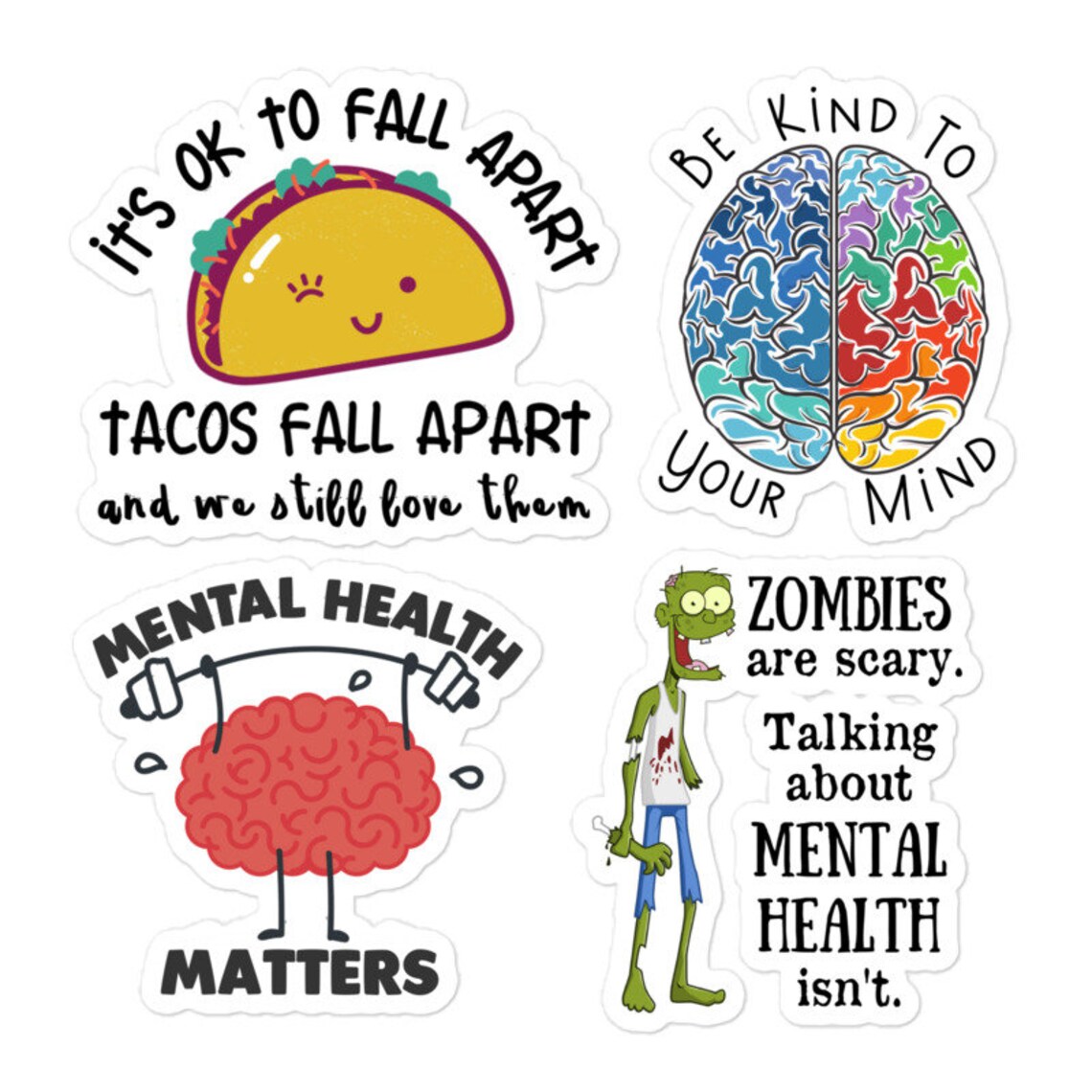 Mental health awareness sticker pack 1 Diversely Human | Etsy