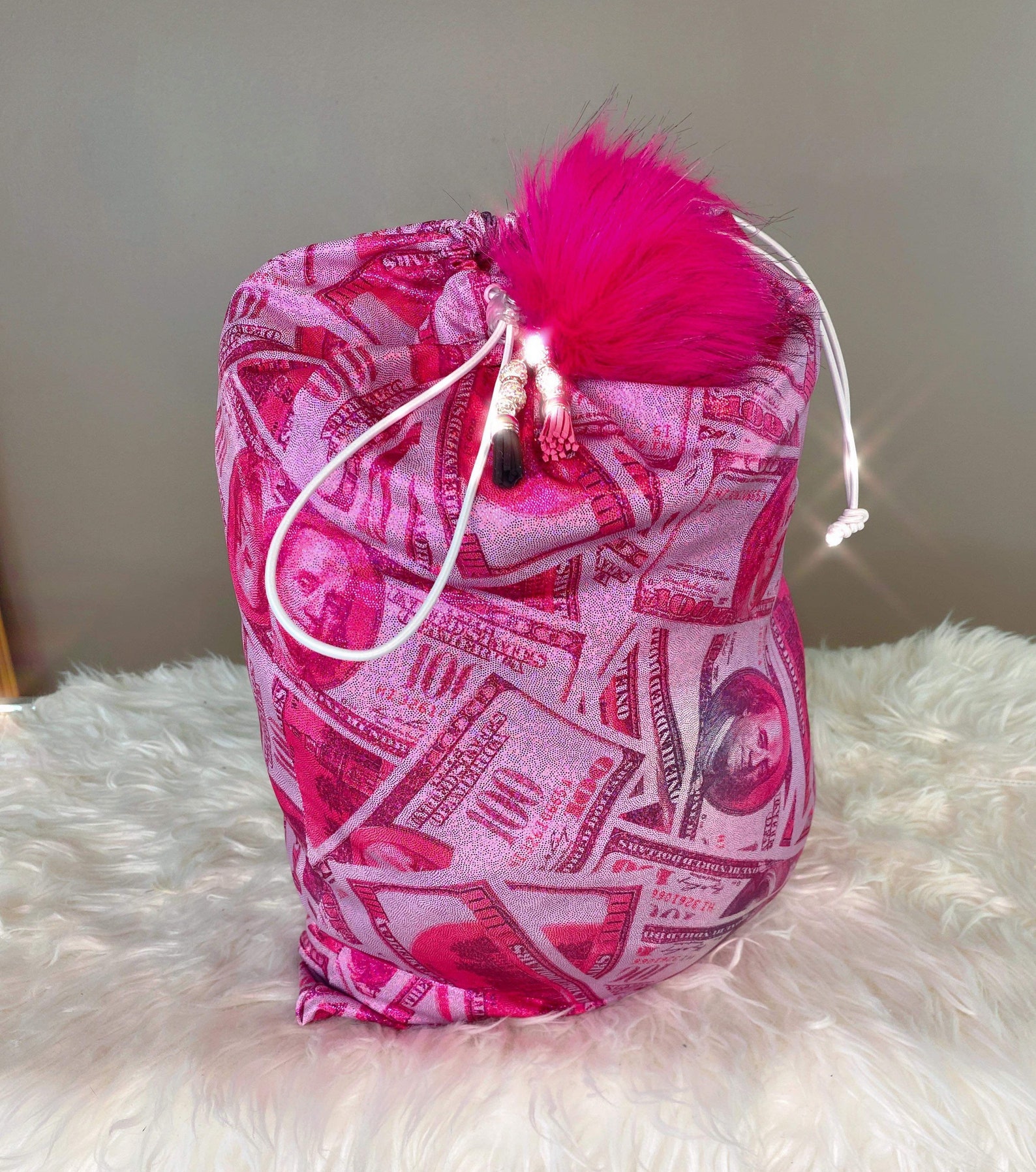 Jumbo Sparkly Pink Money Bag Abiti spogliarellista Etsy