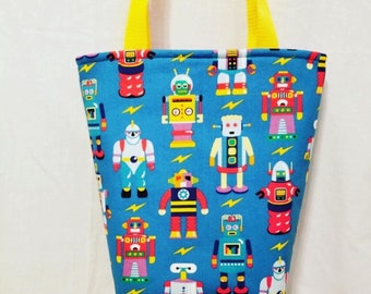 Robot Pattern Tote Bag