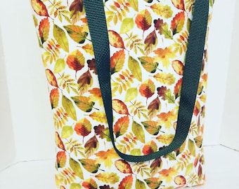 Fall Leaves Market Tote - Reusable Bags with Handles - Eco-Friendly Market Tote Bag Halloween Bag, Christmas Bag