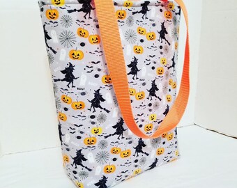Halloween Market Tote - Reusable Bags with Handles - Eco-Friendly Market Tote Bag, Christmas Bag, Holiday Purse