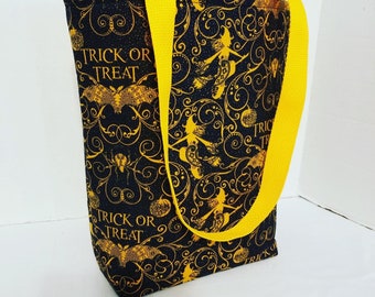 Handmade Halloween Tote Bag – Reusable Trick or Treat Bag