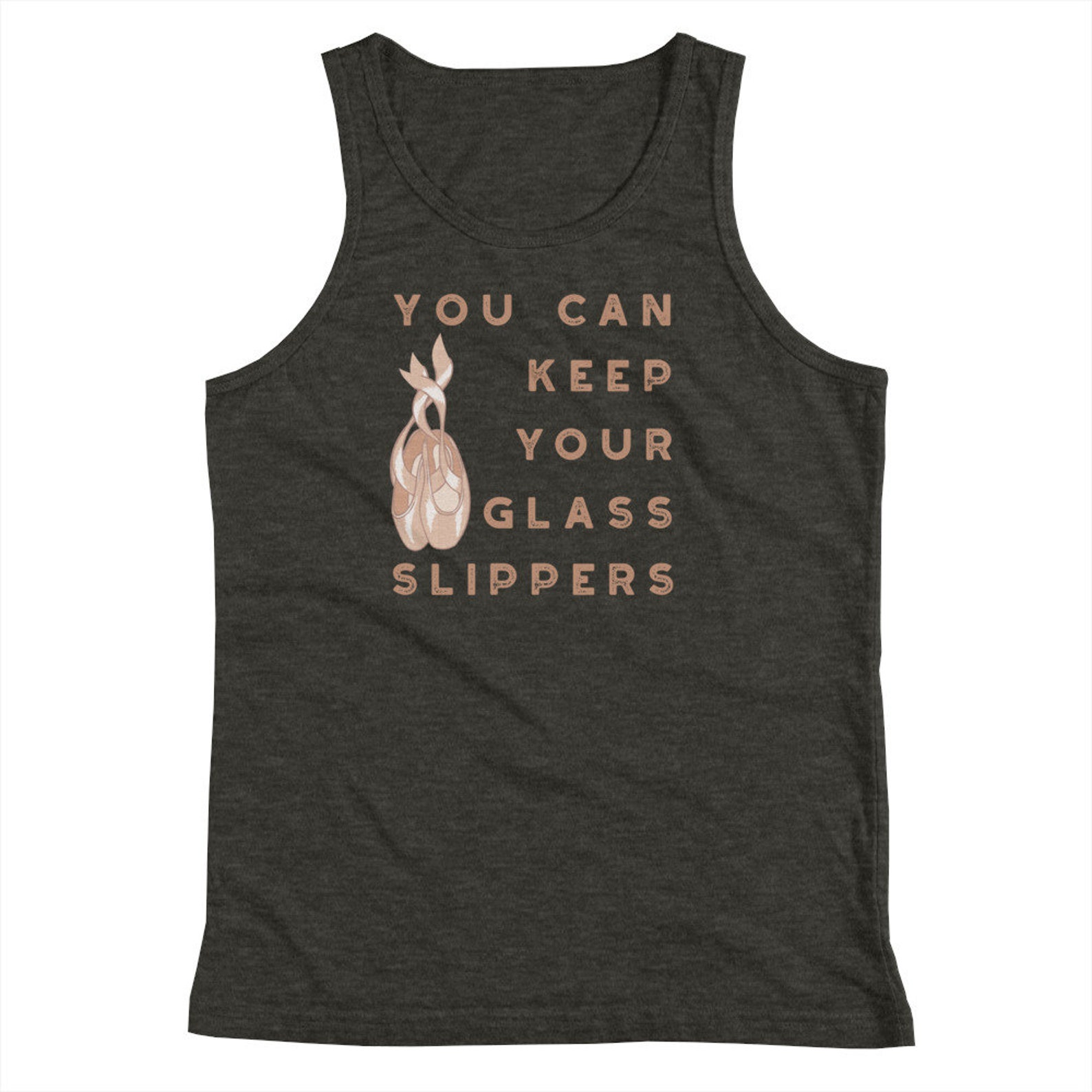 youth ballet pointe shoes tank top - you can keep your glass slippers