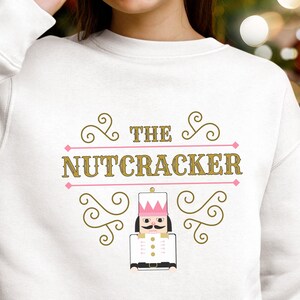 Cute Pastel Nutcracker Sweatshirt, Christmas Gift For Dancer, Ballet Gift, Ballerina Shirt, Girl&#39;s Nutcracker Gift